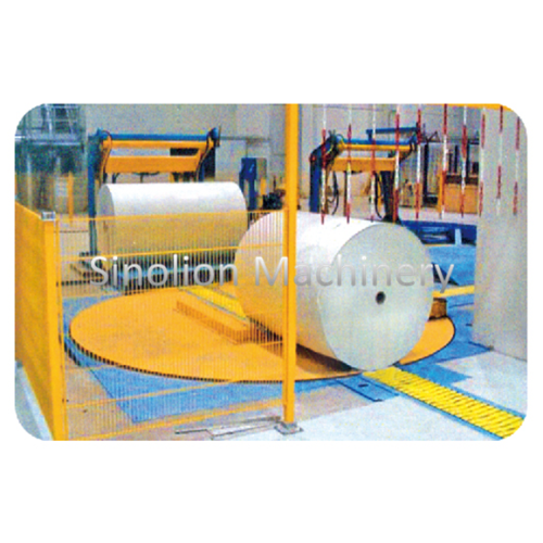 Paper reel V-slat conveyor