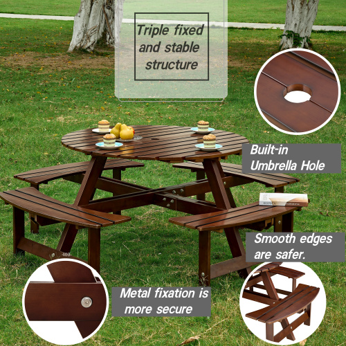Outdoor 8 Person Picnic Table6