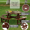 Outdoor 8 Person Picnic Table