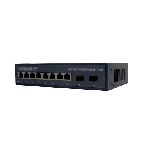 8 Ports Ethernet POE Switch 2 SFP FTTX