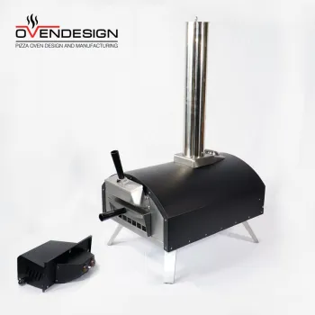 Ovendesign 13 Inches Stainless Steel Gas And Wood Fire Multi-Fuel Outdoor BBQ Pizza Oven