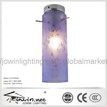 Decorative purple glass flower ceiling lighting