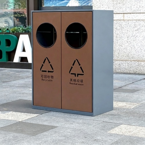 Branded Stainless Steel Garbage Container Outdoor