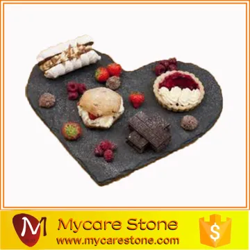 Natural Heart Shape Slate Cheese Board for Party & Wedding
