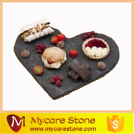 Natural Heart Shape Slate Cheese Board for Party & Wedding