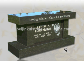 headstone with bench gravestone america style