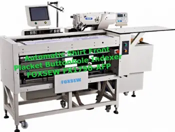 Automatic Shirt Front Placket Buttonholing Sewing Unit