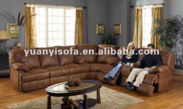 Duplex -color Leather Recliner Corner Sofa