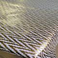 corak riak taplak meja emas dengan kain pu