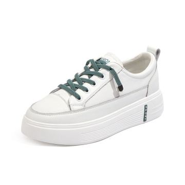 Sapatos macios de senhora 2021 de fundo grosso branco all-match