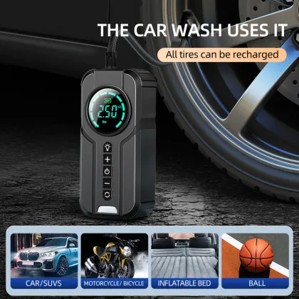 6000mAh Car Emergency Starter with Power Inflatable Pump & Air Compressor