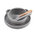 Grey Bear-shaped Silicone Baby Bowl