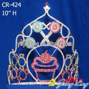 Rhinestone Cupcake Crowns For Birthday Girl