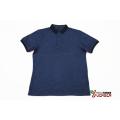 Polo de hilo mixto con cuello sólido para hombre