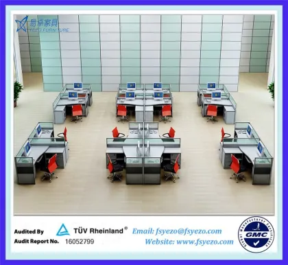 hot sale aluminum office partition with side cabinet