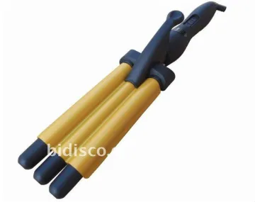 triple tube hair curler salon flat iron 3 barrel wave hair curling iron salon flat iron