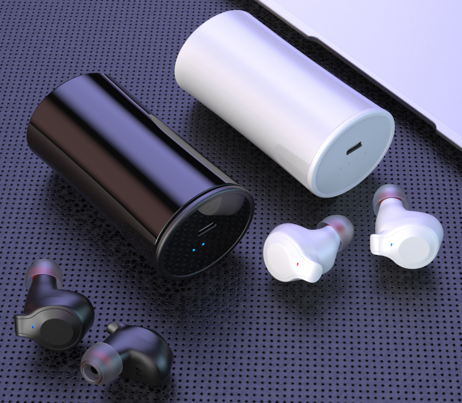 True Wireless Earbuds with Built-in Microphones