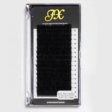 Russian Volume PBT Fiber 0.03mm Dark Matte Eyelash Extensions Private Label Supplier