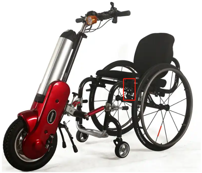 Safety-Lock Plastic-Dipped Handle Wheelchair Brake