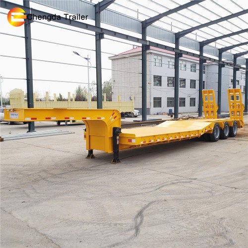Dimensions Low Bed Lowboy Trailer Drawing China Manufacturer