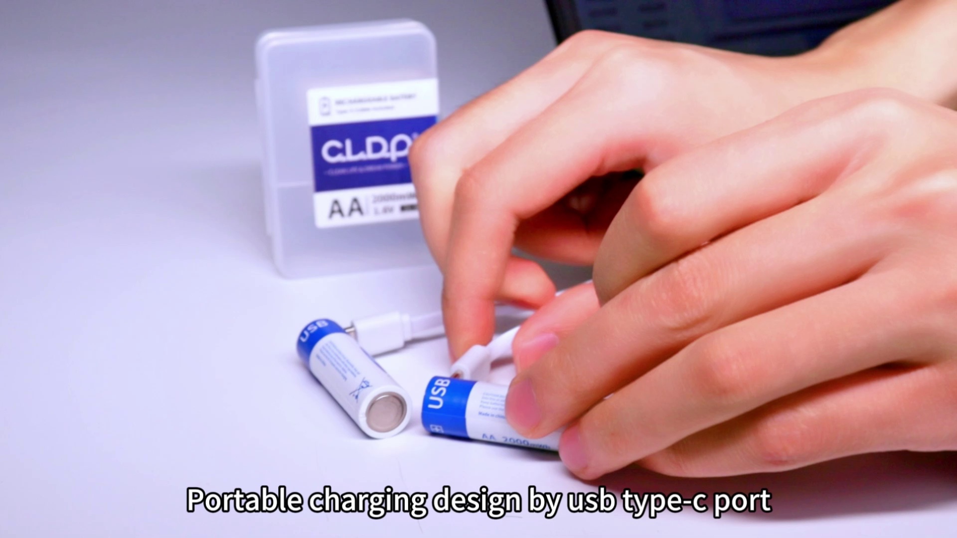 2pack CLDP Zn-Ni 1.6V 2000mWh USB AA rechargeable battery