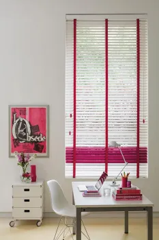 White ladder tape basswood window blinds