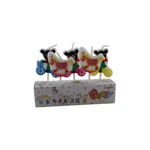 Colorful paraffin wax cartoon art candle