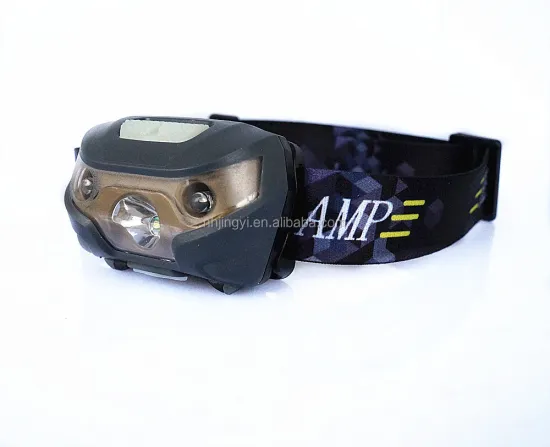 High-Power Rechargeable LED Headlamp with COB Light Source for Outdoor and Camping Activities, featuring a Red Warning Color