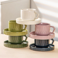 Wholesale Ceramic Reusable Coffee Cup Set Porcelain Coffee Mugs Tea Mug Cappuccino Latte Cup