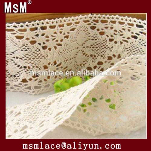 2015 wholesale fashional white cotton lace trim