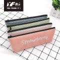 Custom simple solid color embroidery washable pencil case