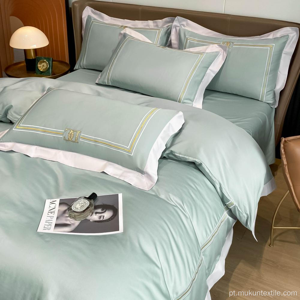 Estilo europeu 100% baseado em camas de algodão capa confortável