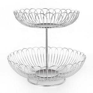 modern 2-Tier Stainless Steel Basket