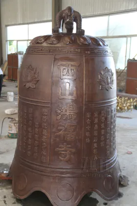 Outdoor Bronze Art Temple Decoration Large Brass Chinese Bell