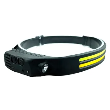 Hot Selling Waterproof Portable Camping Headlamp with Motion Sensor and COB Technology - Rechargeable and Flexible Silicone Design