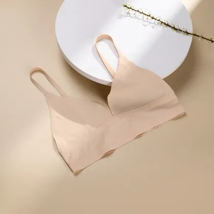 Seamless Ice Silk Wireless No Pad Bra Top