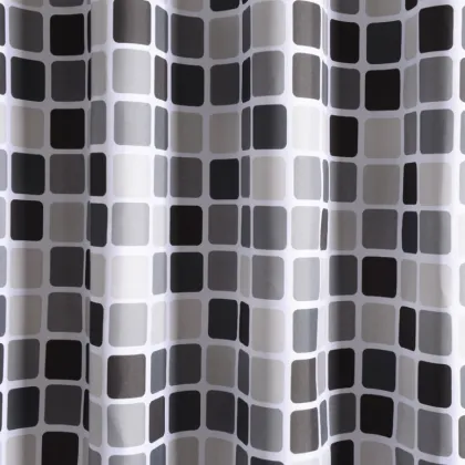 Home polyester mosaic shower curtain