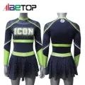 Mulheres personalizadas de manga longa uniforme de torcida