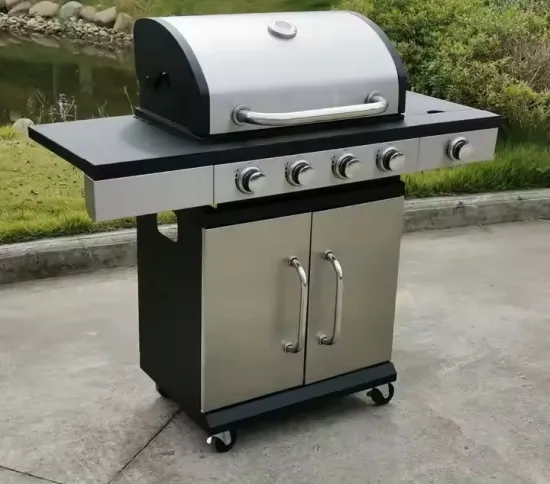 4+1 Main Burners Hot Sale Commercial Gas Barbeque Grill