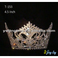 Gold Plated Rhinestone Full Round Pageant Crowns