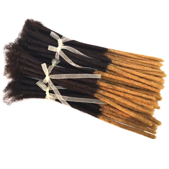 Braidking #1B/27 Ombre Afro Kinky Human Hair Loc Extensions