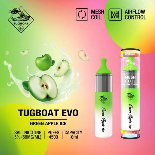 Dispositivo de vape desechable popular Tugboat Evo 4500 Puffs