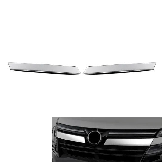 2 Pieces Grill Front Bumper Bright Strip for Voxy 80 2014