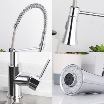 Stainless Steel Pull Down Sprayer Kitchen Sink Faucet