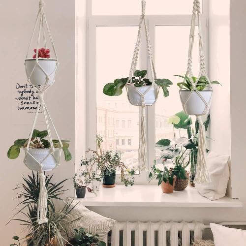 Woven Macrame Plant Hanger Rope