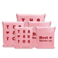 custom size pink poly mailers