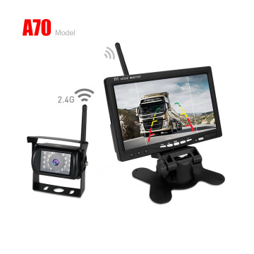 Wireless 2.4G 7 Inch Monitor & Rear View Camera for Bus Truck Reversing Aid