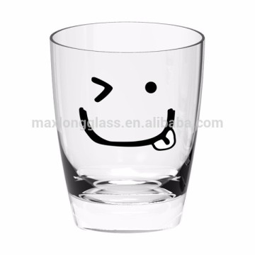 Machine made Water glass cup lovely face