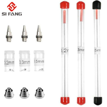 3pcs set 0.2/0.3/0.5mm Airbrush Nozzle Needle Airbrushes Spray Gun Spraying Paint Sprayer Replacement parts Tool Accessories