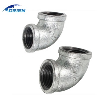 Hot Dipped Galvanized Steel Elbows in Stock: Malleable Iron Pipe Fittings Available in Inches